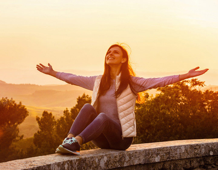 Woman enjoying healthy lifestyle